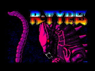 R-Type title screen for Amstrad CPC
